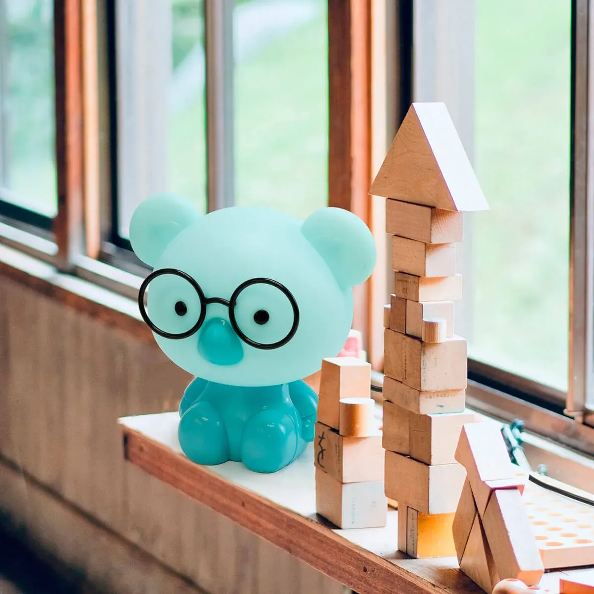 Lámpara de Sobremesa Infantil Koala Azul con Gafas
