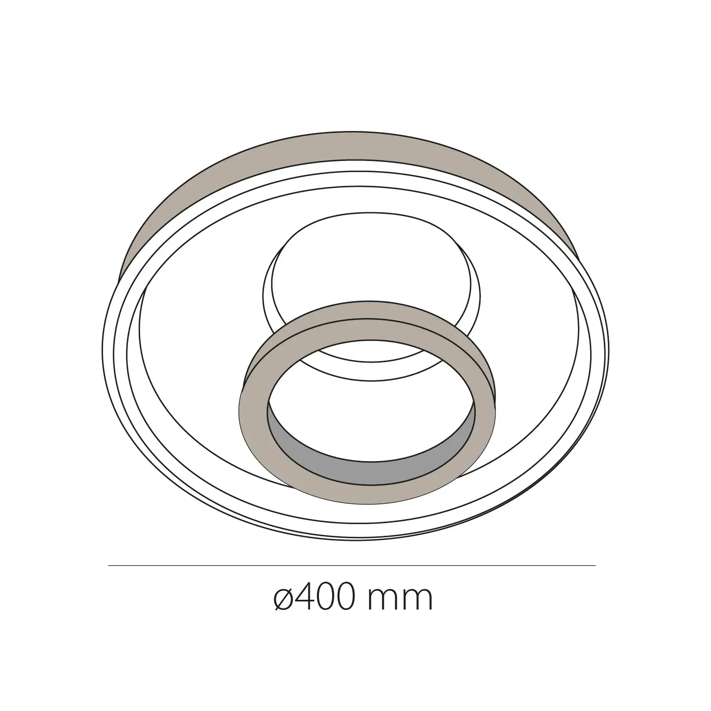 Lámpara de Techo Plafón LED Lara Blanco + Greige - Imagen 7