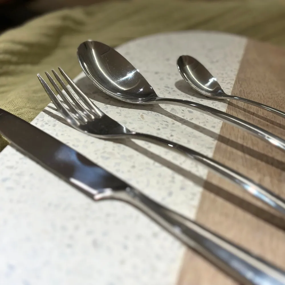 Cubiertos Tierra de acero inoxidable set de 24 Silver - Imagen 4