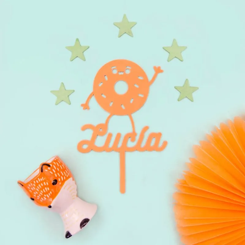 Topper personalizado Kawaii Donuts - Imagen 2