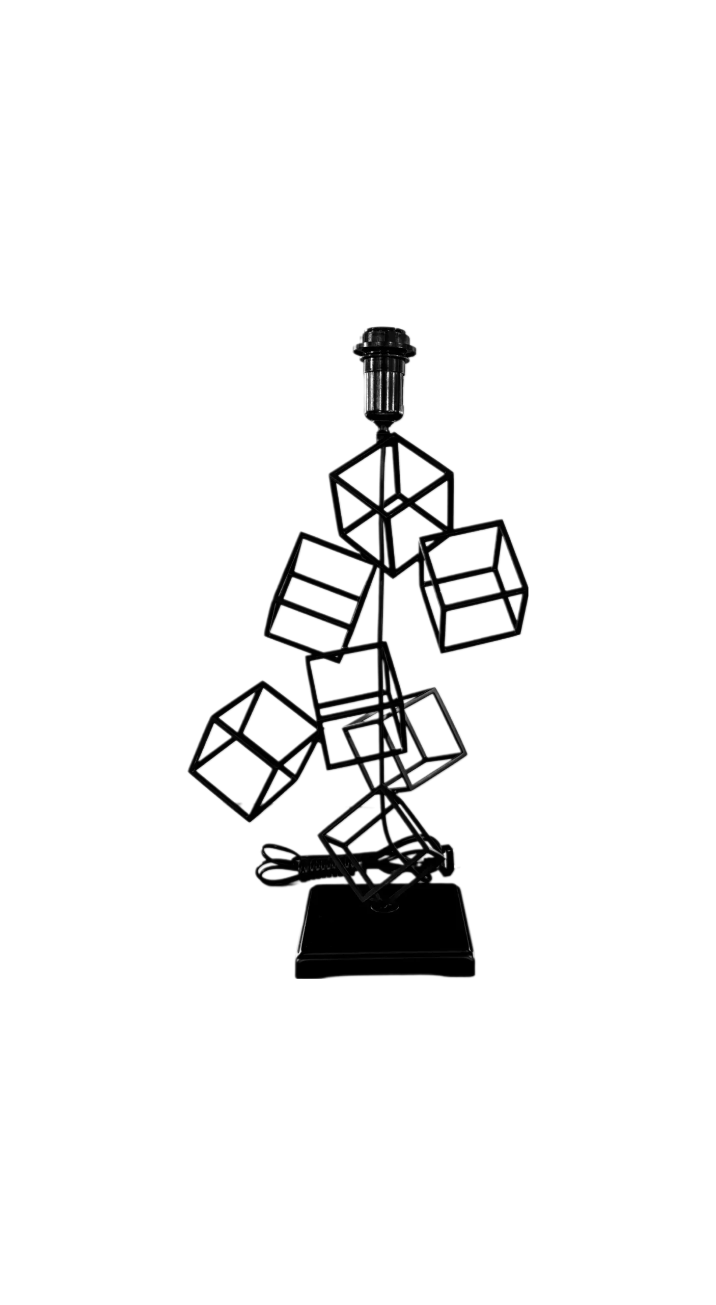 Pie de Lámpara de Sobremesa con Diseño Geométrico