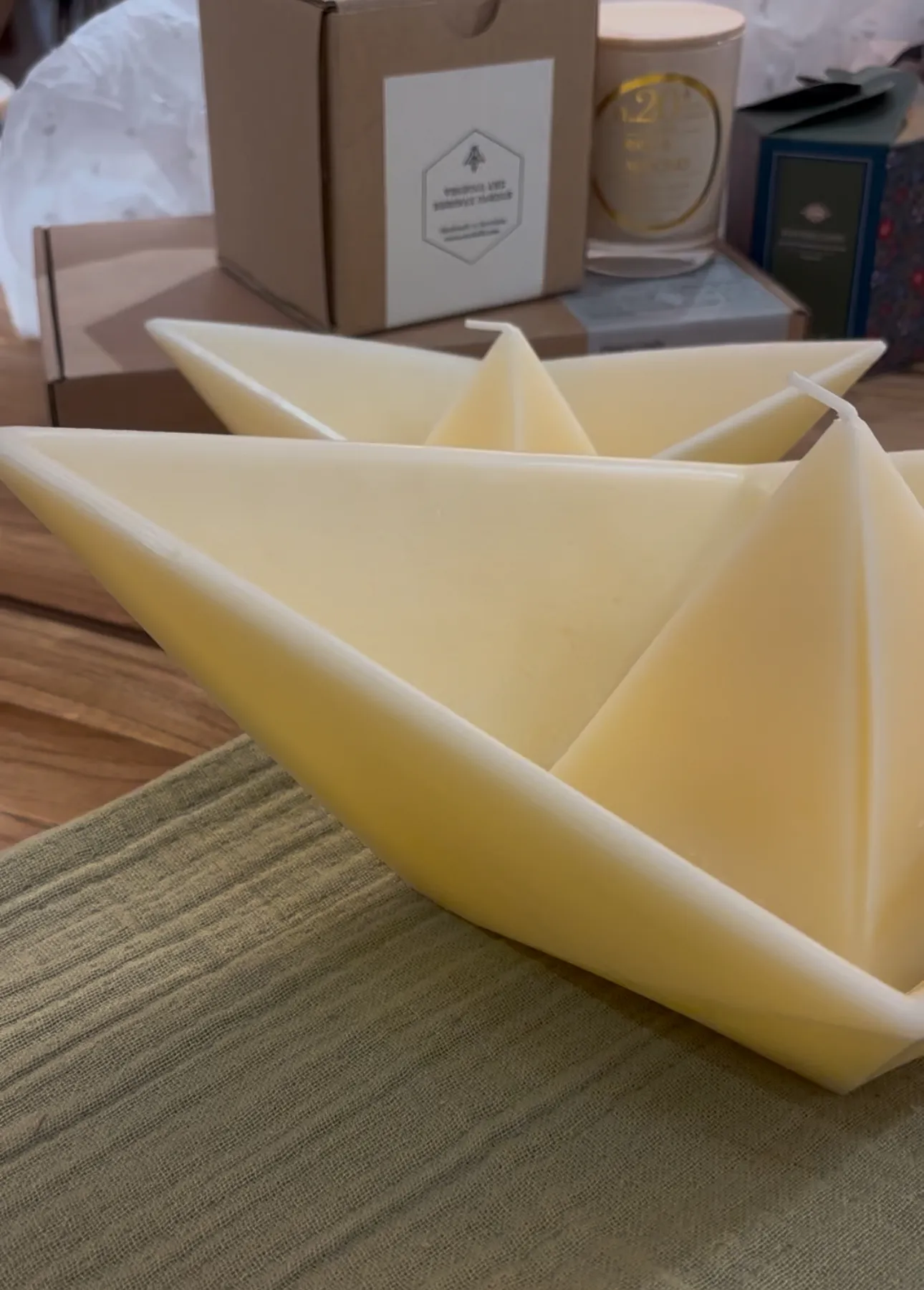 Vela decorativa Bajel Natural Medium - Imagen 6