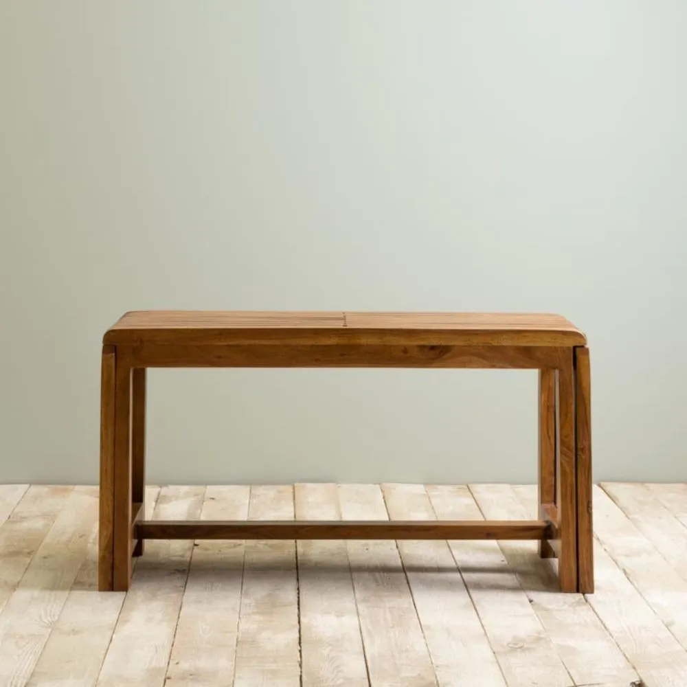 Banco extensible Mori de madera de acacia Caramel - Imagen 3