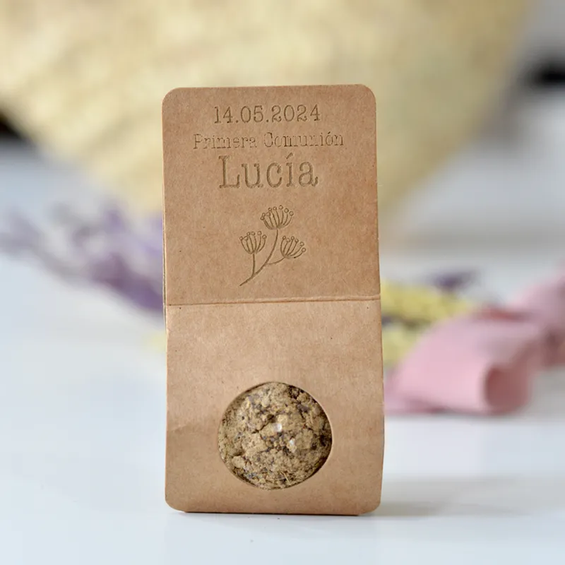 Bombón semillas flores personalizado