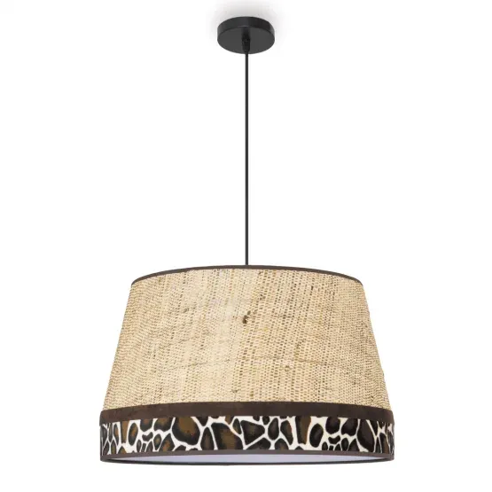 Lámpara Colgante Wild Fur con Imitación de Piel de Cebra o jirafa y Rejilla Banana - Imagen 3
