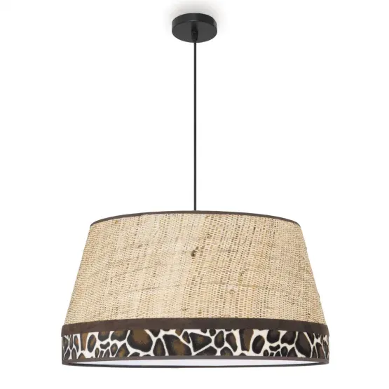 Lámpara Colgante Wild Fur con Imitación de Piel de Cebra o jirafa y Rejilla Banana - Imagen 2