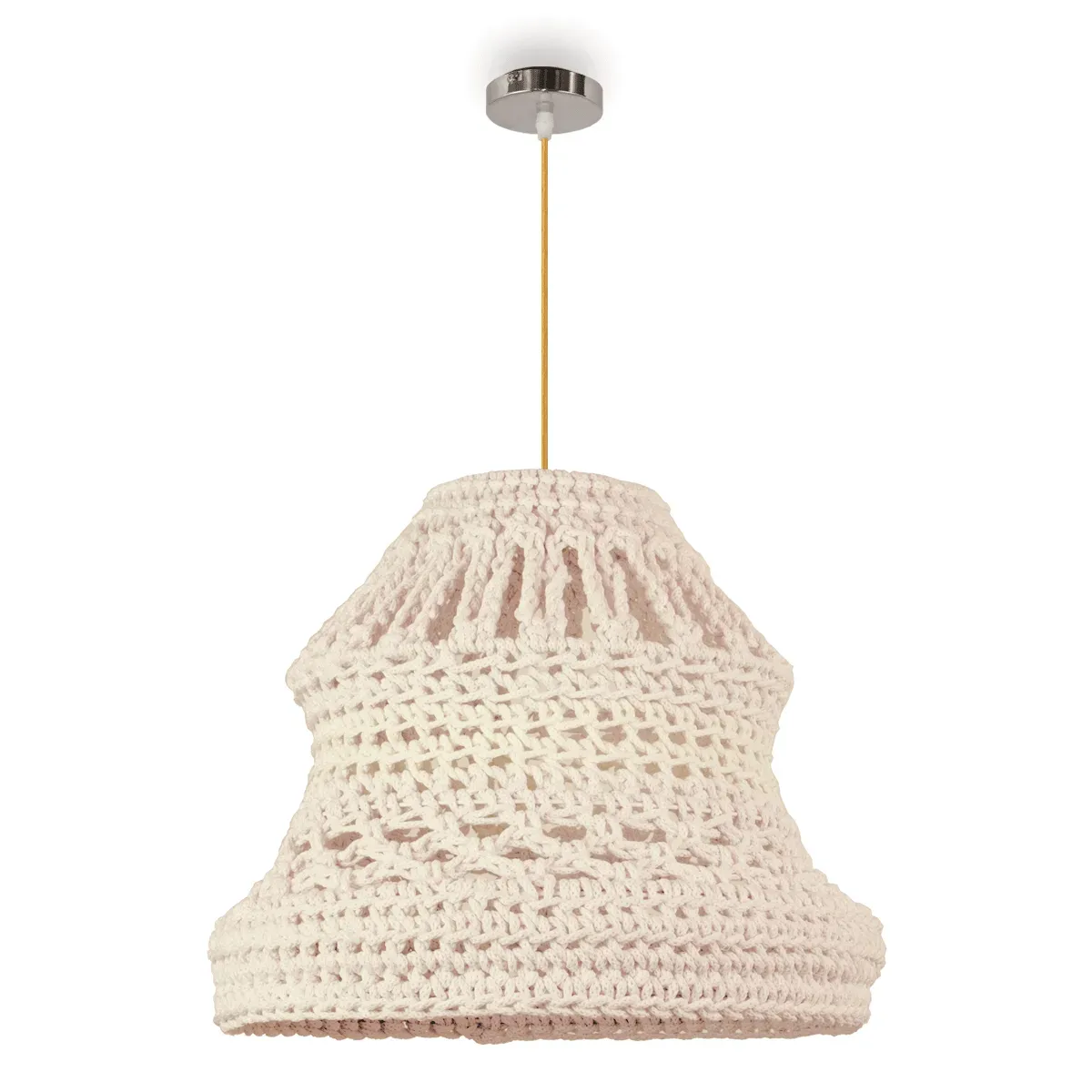 Lámpara Colgante de Macramé Boho Chic - Imagen 3