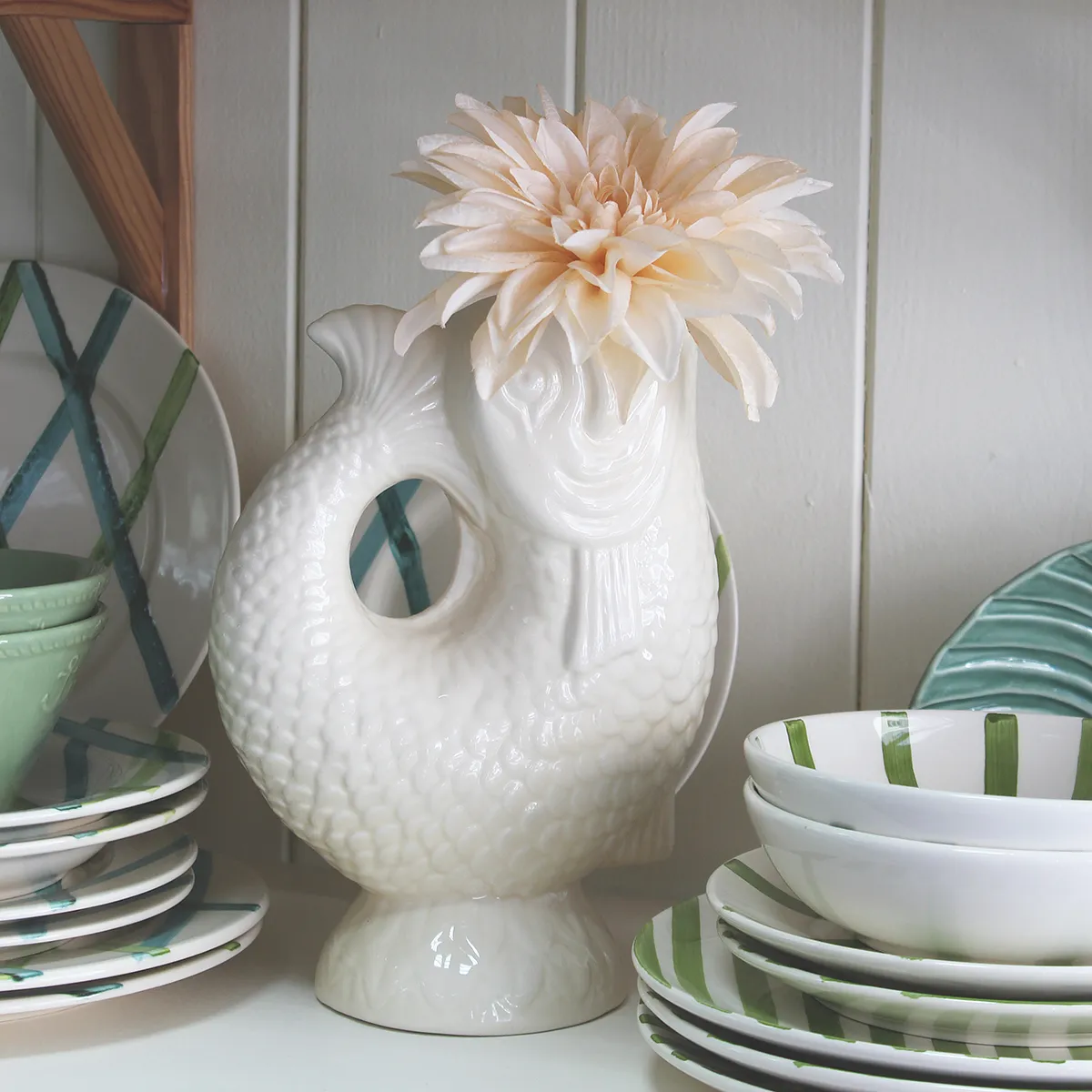 Jarra pez – Grande – Crema - Imagen 4