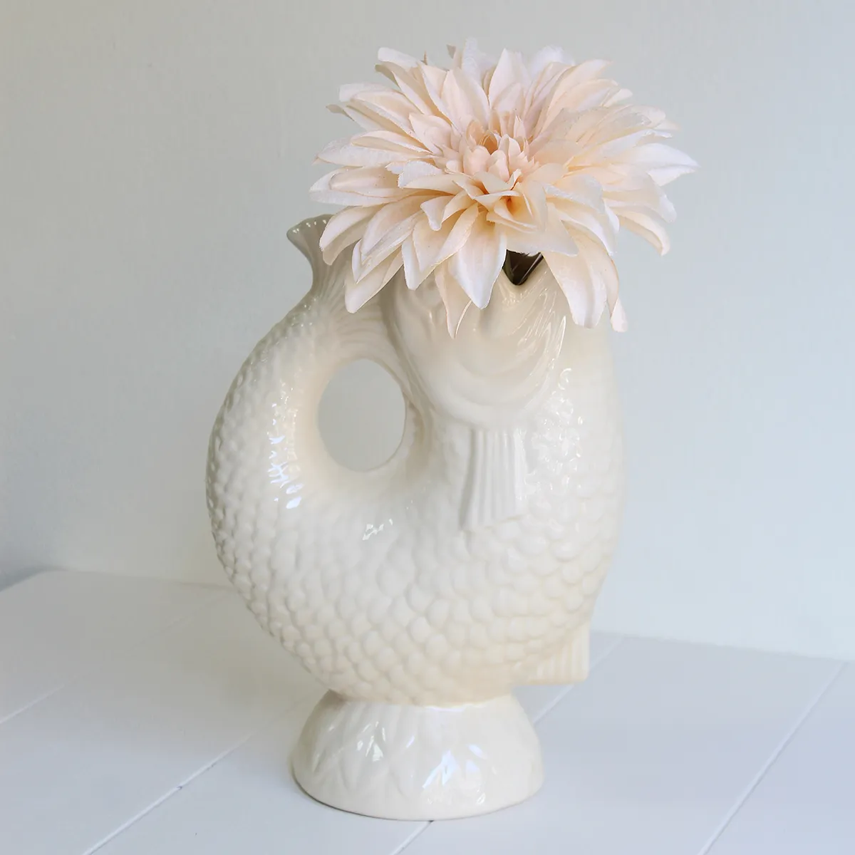 Jarra pez – Grande – Crema - Imagen 8