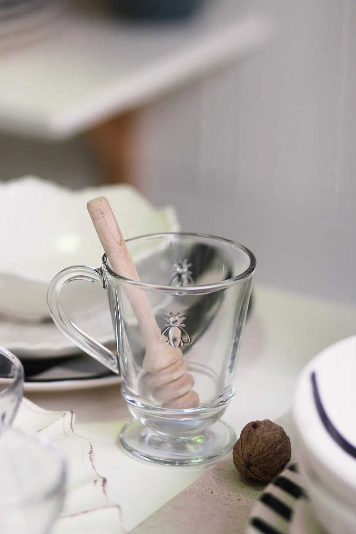 Taza mug Abejas – Transparente – Cristal Francés - Imagen 4