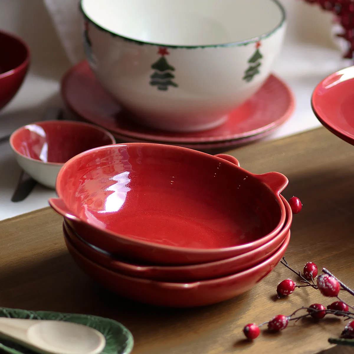 Fuente para horno redonda con asas – Gres - Imagen 5