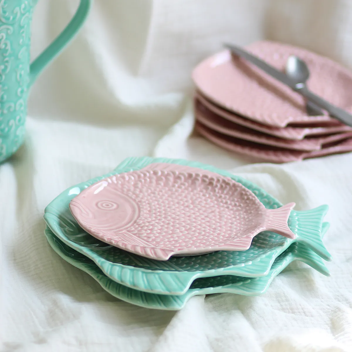 Plato llano – Pez – Mint - Imagen 2