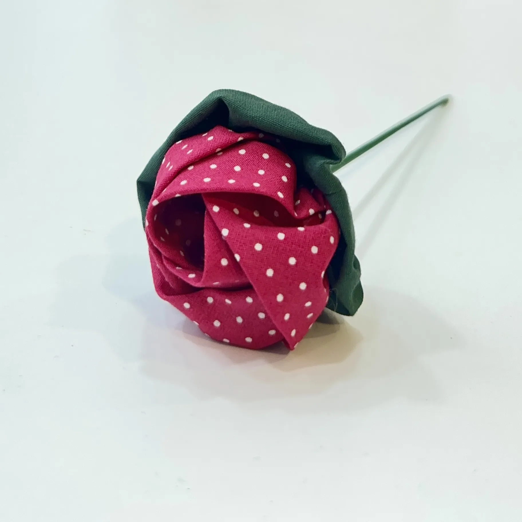 Rosas de tela con tallo Sant Jordi - Imagen 7