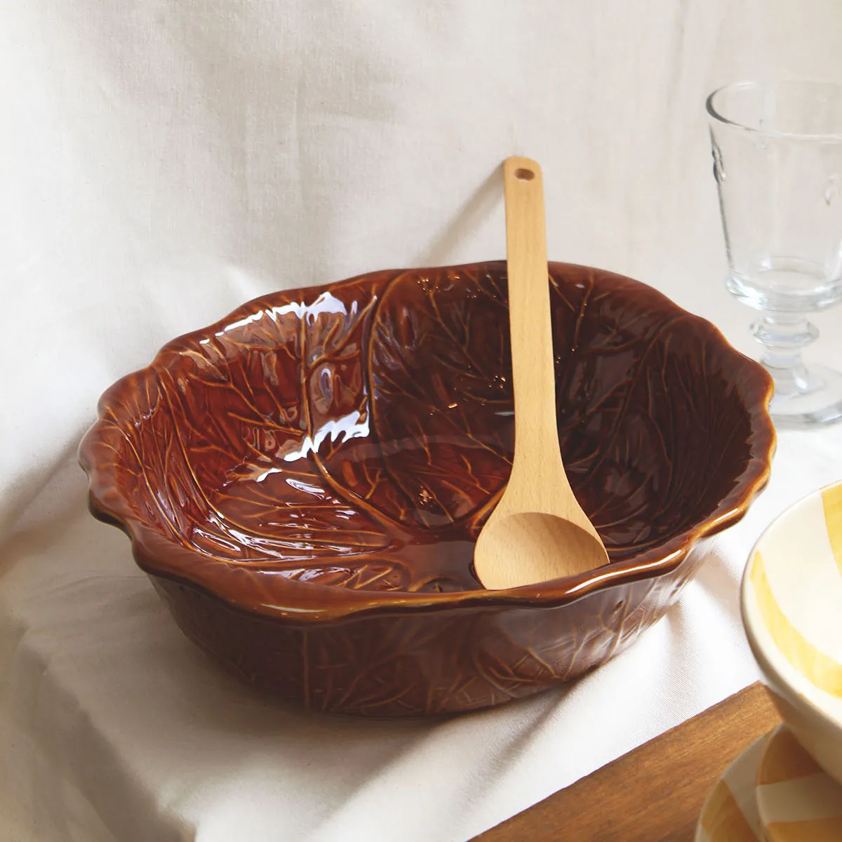 Fuente para horno ovalada – Marrón