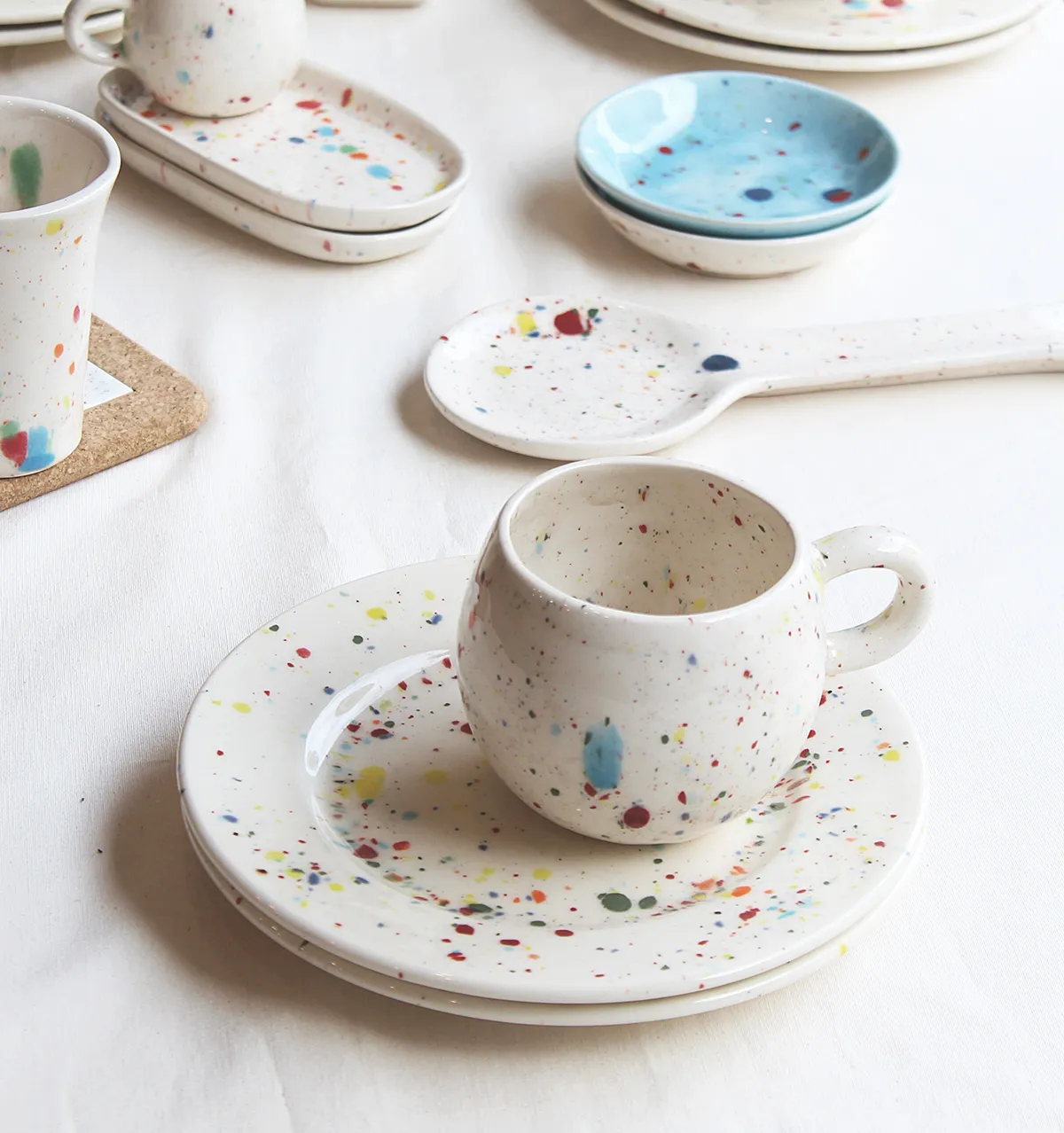 Plato – Blanco – Classic – Colección pinceladas - Imagen 2