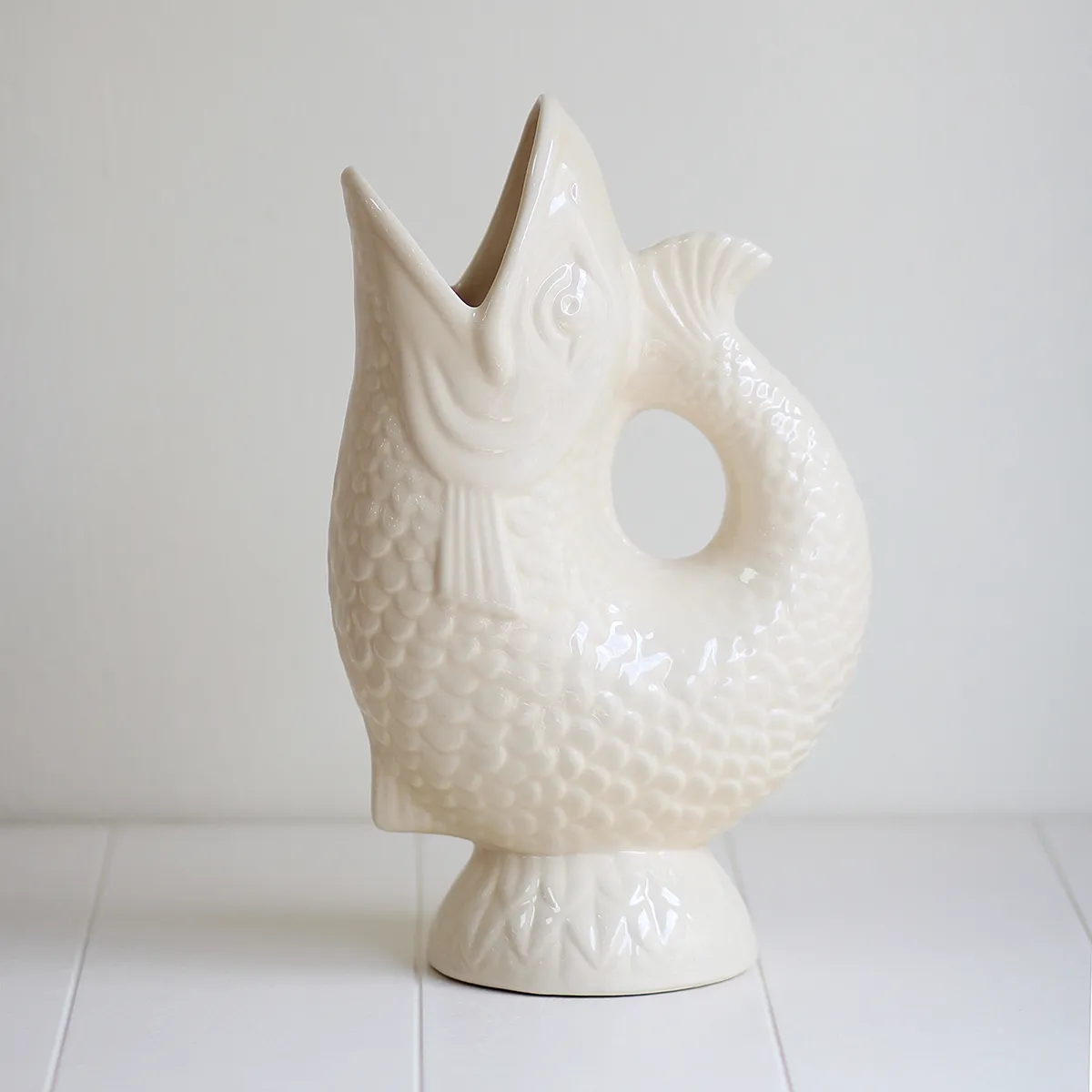 Jarra pez – Grande – Crema - Imagen 3