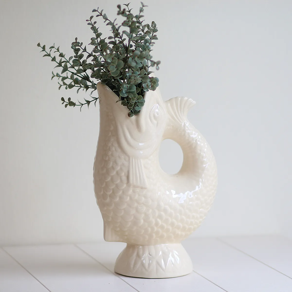 Jarra pez – Grande – Crema - Imagen 2