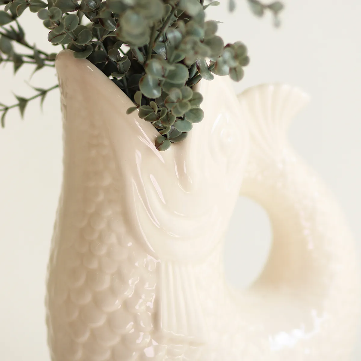 Jarra pez – Grande – Crema - Imagen 5