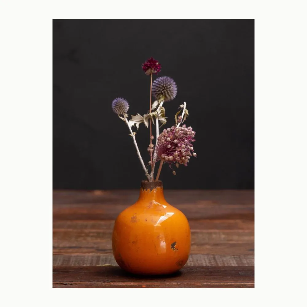 Jarrón decorativo Mingrana de gres Orange - Imagen 3