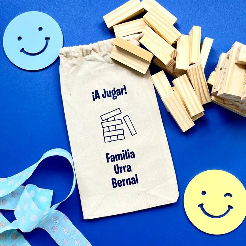 Juego bloques madera personalizado