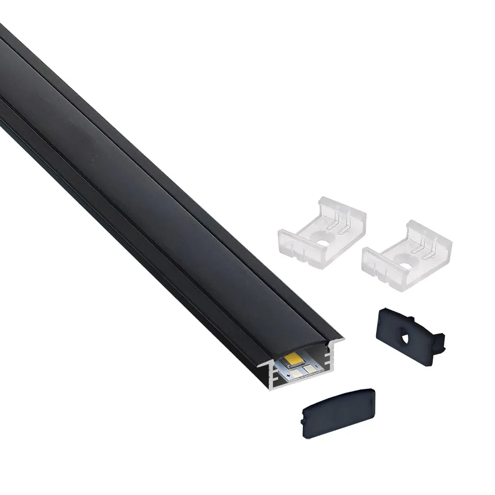 Kit perfil aluminio Hain para tiras Led Black - Imagen 2
