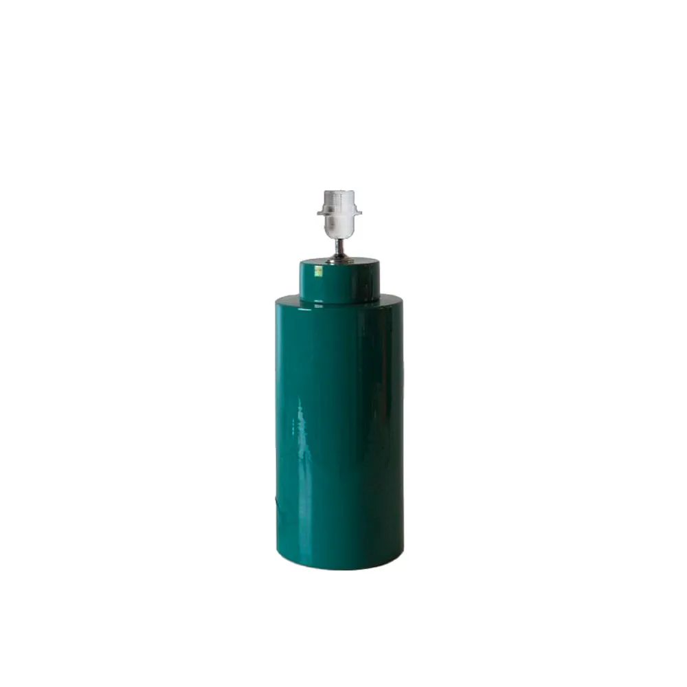 Lámpara cerámica cilindro en verde
