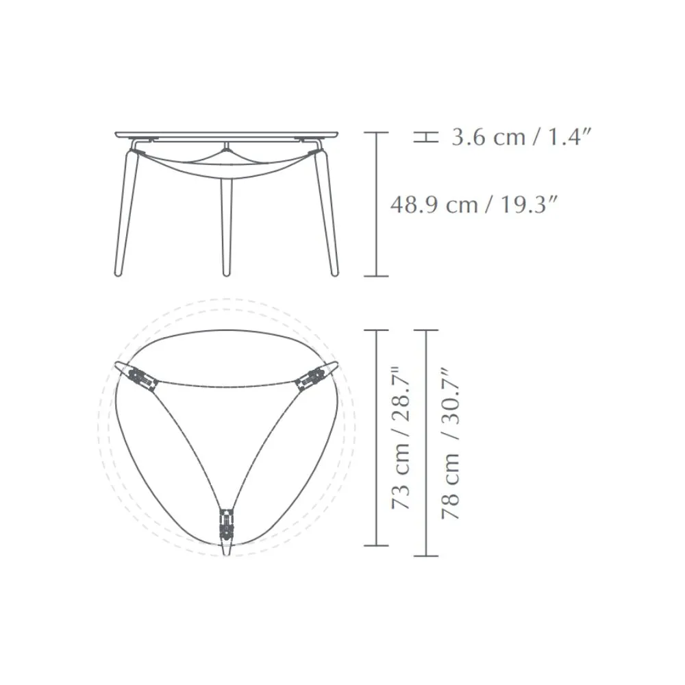 Mesa de centro Hang Out en madera de roble y acero Natural & Gold - Imagen 8