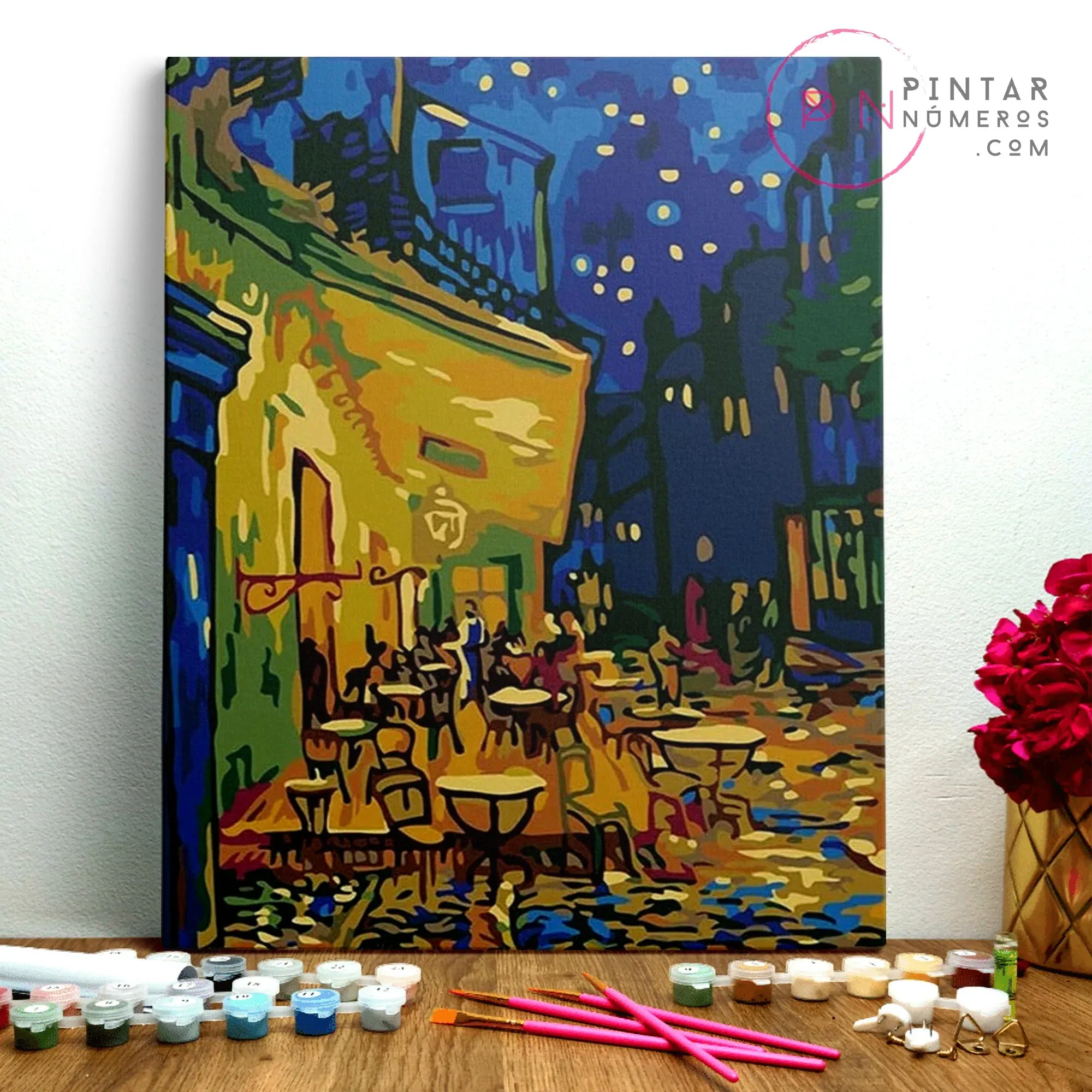 Terraza de café por la noche de Vincent Van Gogh - Pintar Números® - Imagen 3