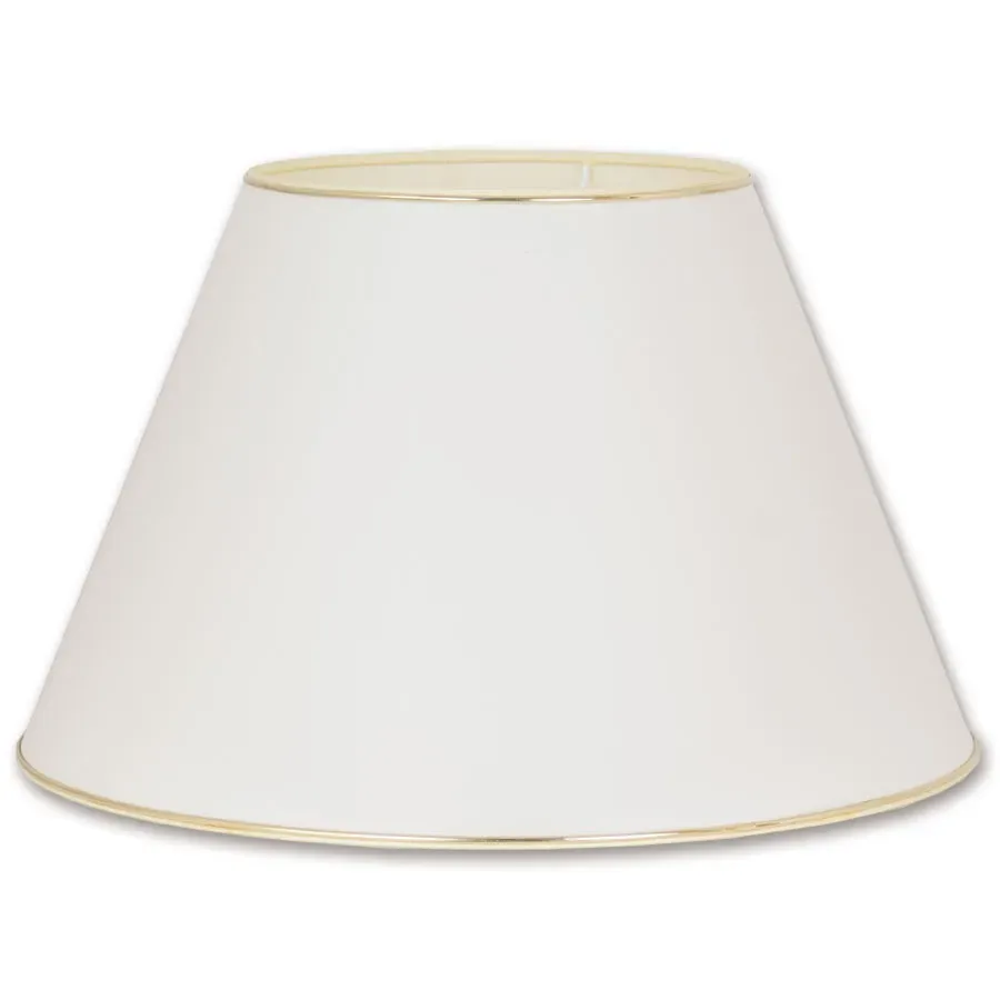 Pantalla de Lámpara en Material Plástico Raso con Galón Oro | Clásico y Elegante | Lámparas Móstoles - Imagen 2
