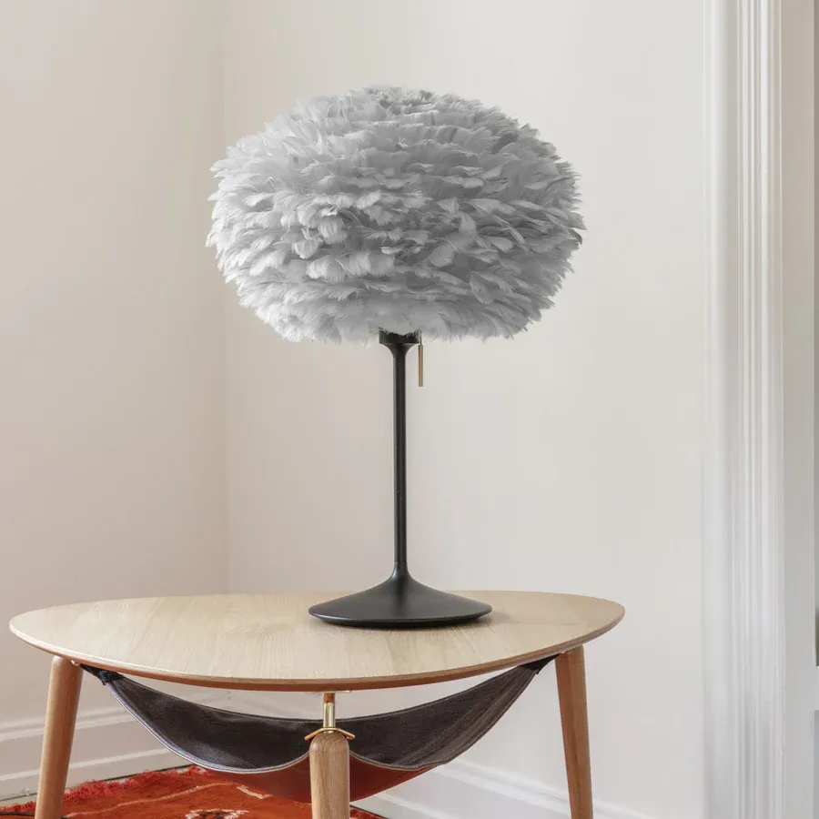 Pantalla de lámpara Eos Medium con plumas Light Grey - Imagen 6