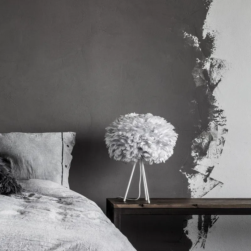 Pantalla de lámpara Eos Medium con plumas Light Grey - Imagen 5