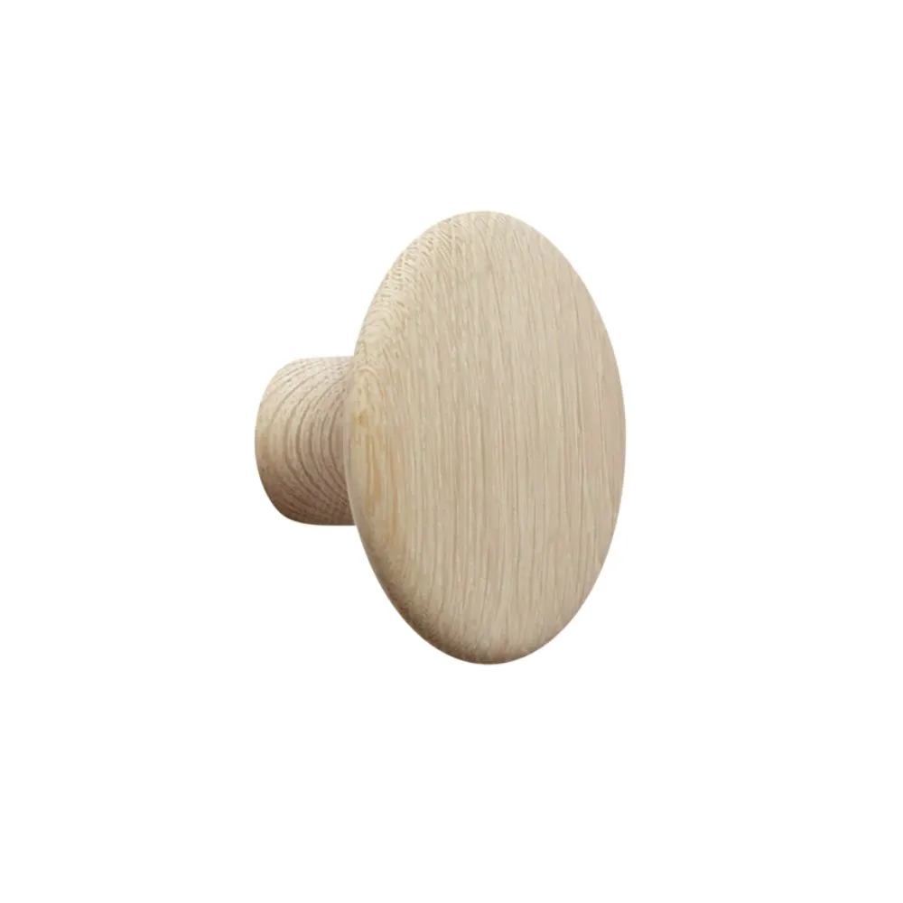 Perchero de pared Dots en madera de roble Natural Small