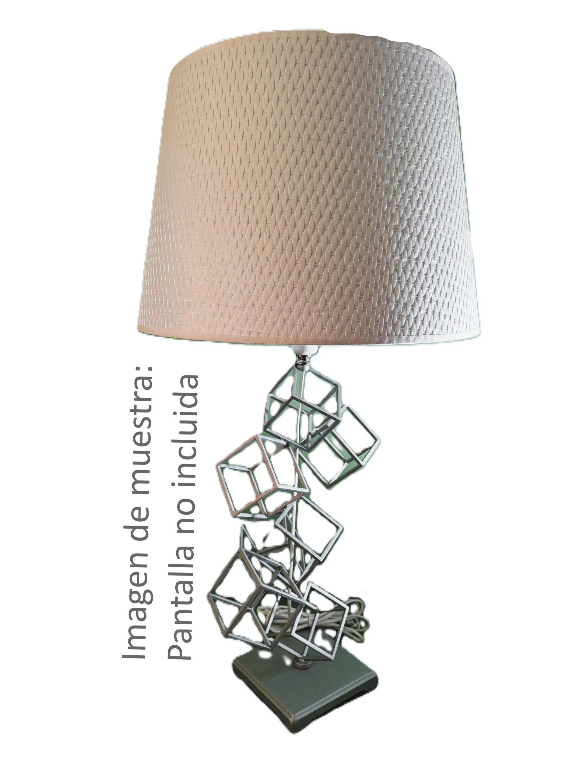 Pie de Lámpara de Sobremesa con Diseño Geométrico - Imagen 2
