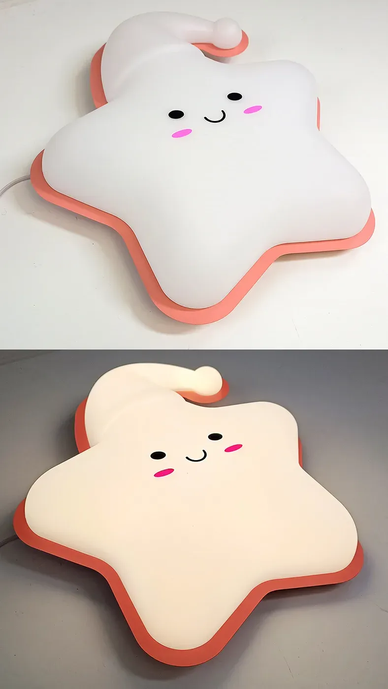 Plafón Infantil Estrella LED 42W – Diseño Dulce en Azul o Rosa - Imagen 5