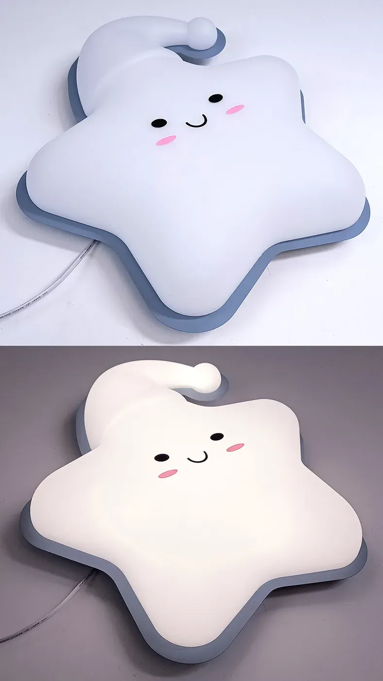 Plafón Infantil Estrella LED 42W – Diseño Dulce en Azul o Rosa - Imagen 3