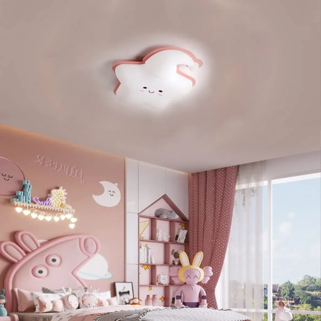 Plafón Infantil Estrella LED 42W – Diseño Dulce en Azul o Rosa - Imagen 6