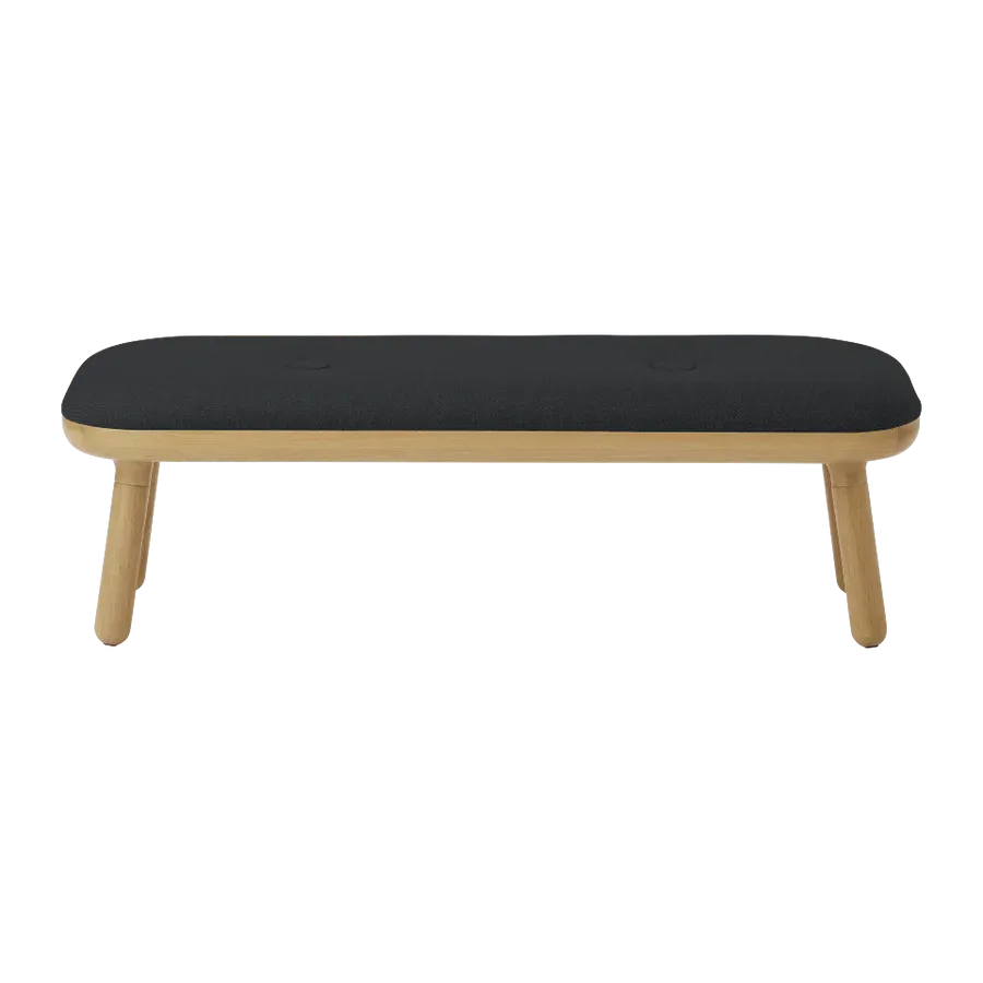 Banco Paff en madera de roble tapizado Shadow Low - Imagen 2