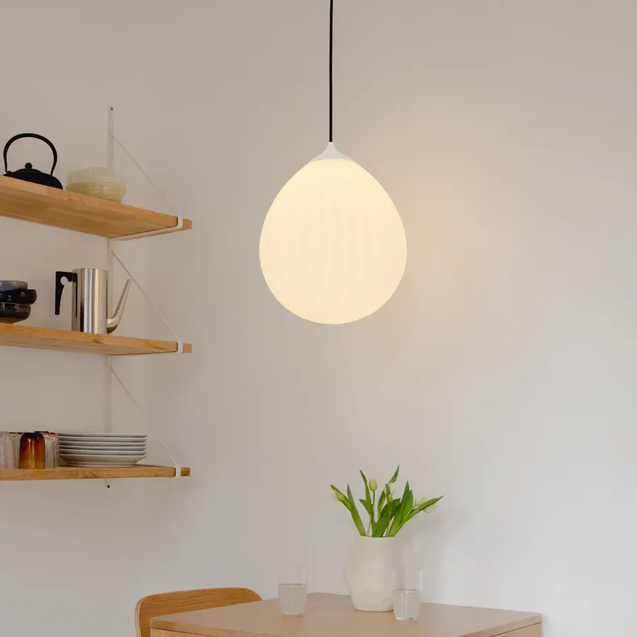 Lámpara colgante Around the World Large en cristal White Top - Imagen 3