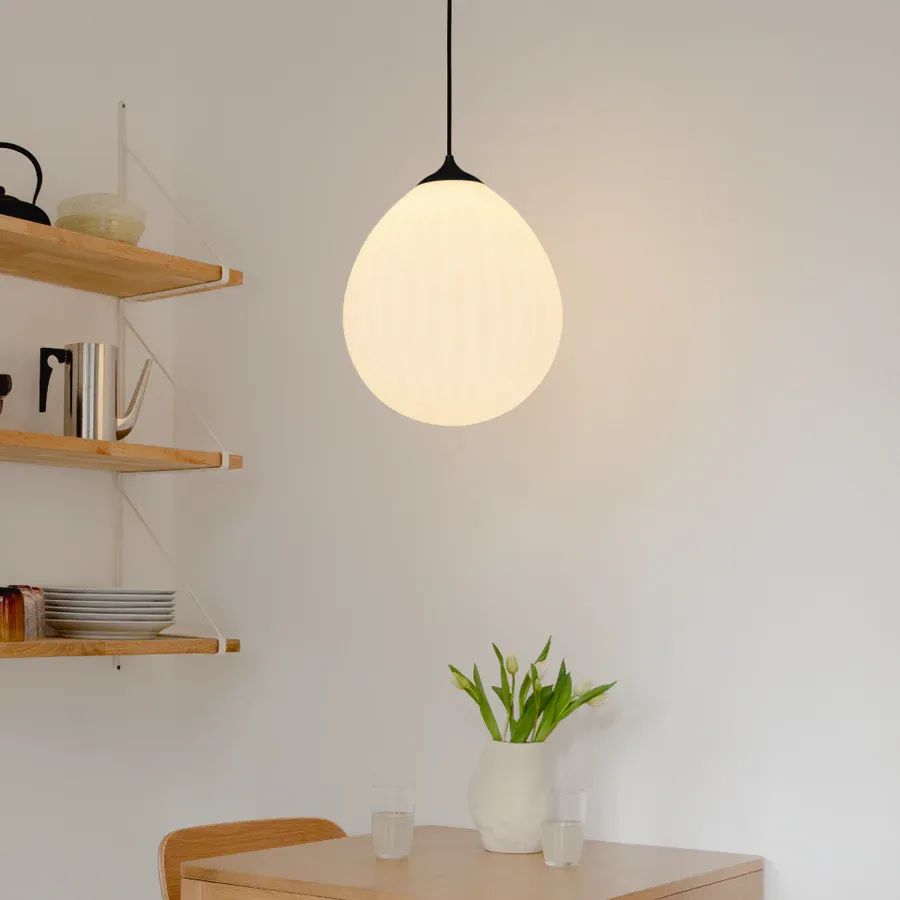 Lámpara colgante Around the World Large en cristal Black Top - Imagen 3