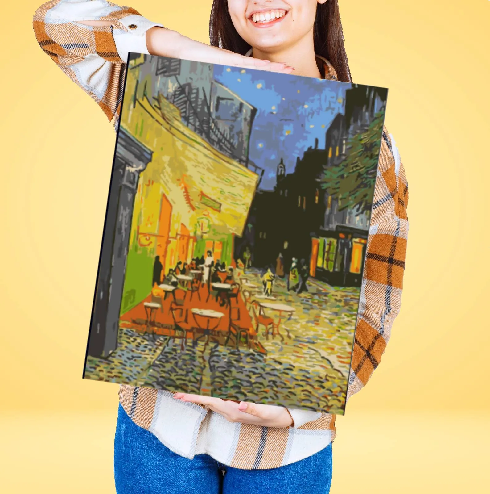 Terraza de café por la noche de Vincent Van Gogh - Pintar Números® - Imagen 2