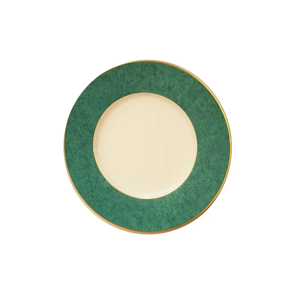 Bajo plato de porcelana turquesa