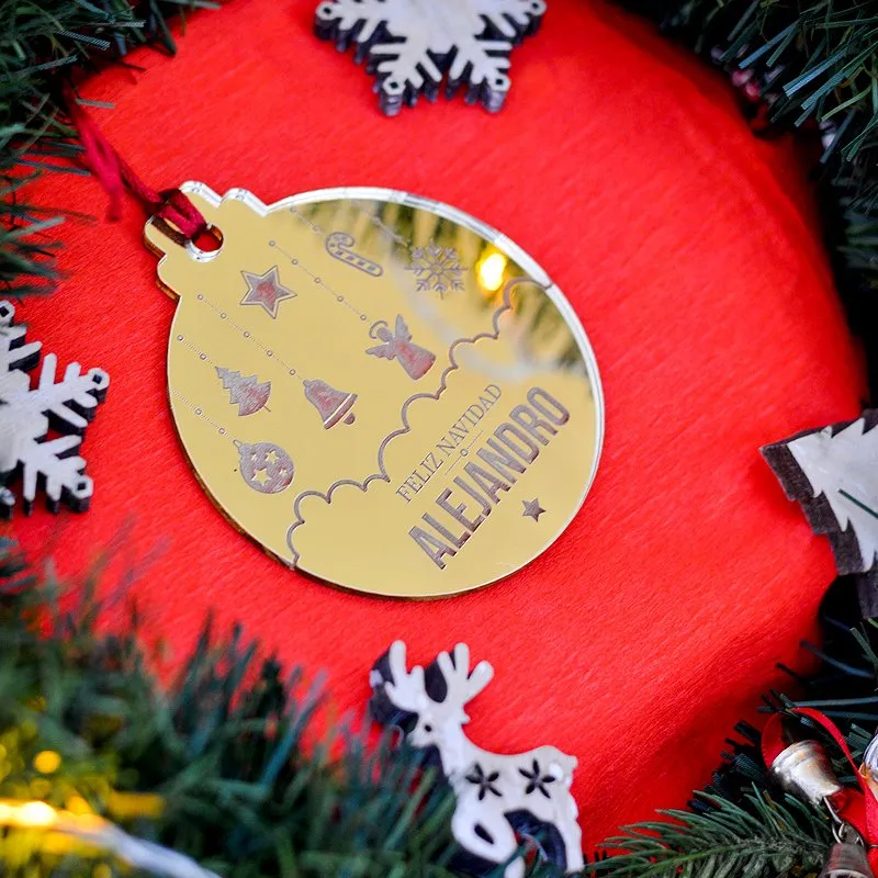 Bola Navidad personalizada detalles espejo - Imagen 2