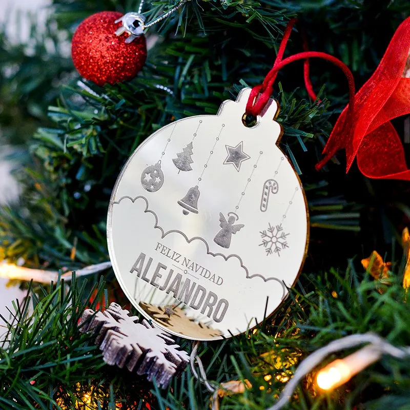 Bola Navidad personalizada detalles espejo
