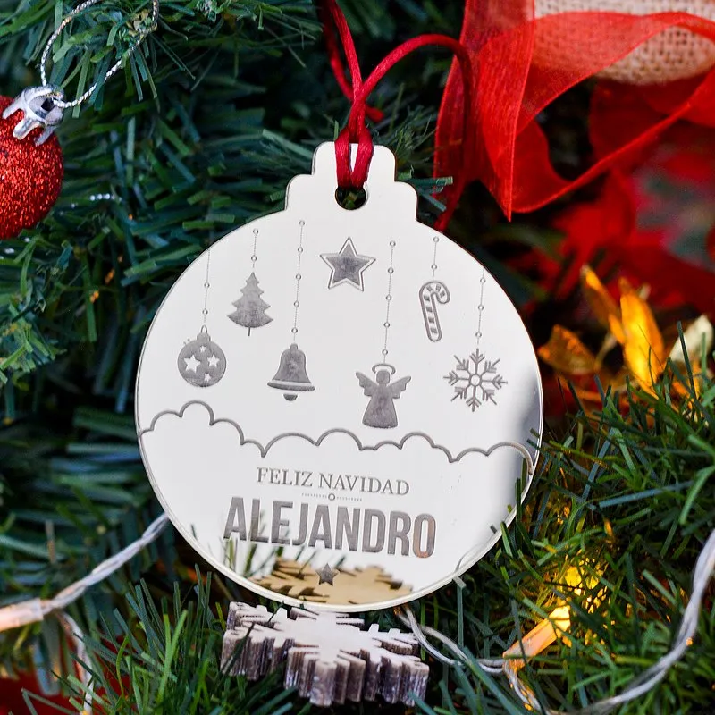 Bola Navidad personalizada detalles espejo - Imagen 3