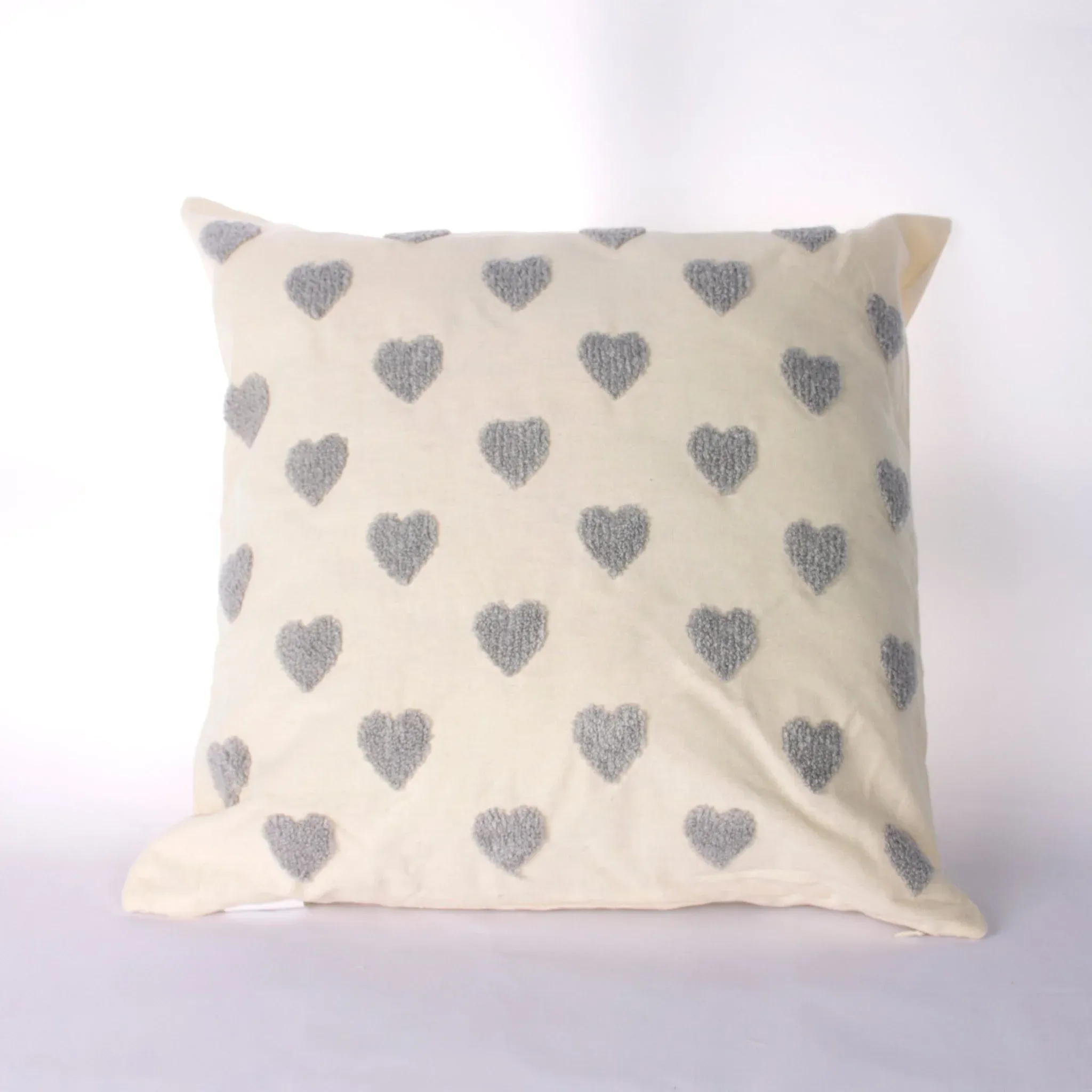 Cojín Con Diseño De Corazón Algodón Y Poliéster - Imagen 3