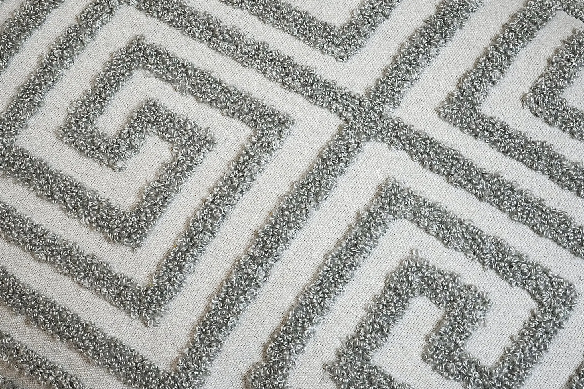 Cojín Con Bordado Diseño Laberinto Algodón Y Poliéster - Imagen 9