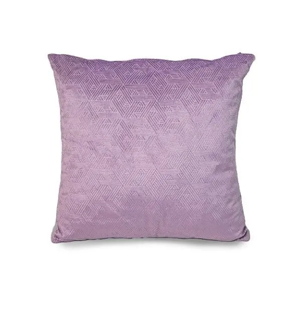 Cojín De Terciopelo Poliéster Con Diseño Geométrico