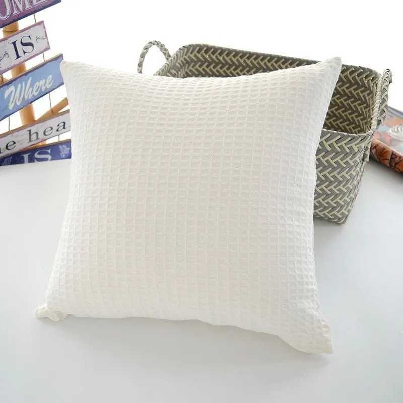 Cojín Jacquard Algodón Y Poliéster Con Diseño De Cuadritos Pequeños - Imagen 4