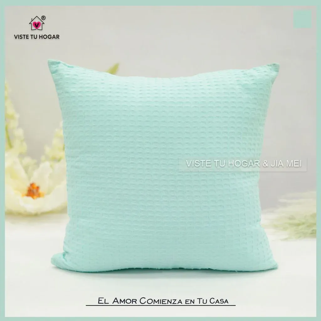 Cojín Jacquard Algodón Y Poliéster Con Diseño De Cuadritos Pequeños - Imagen 9