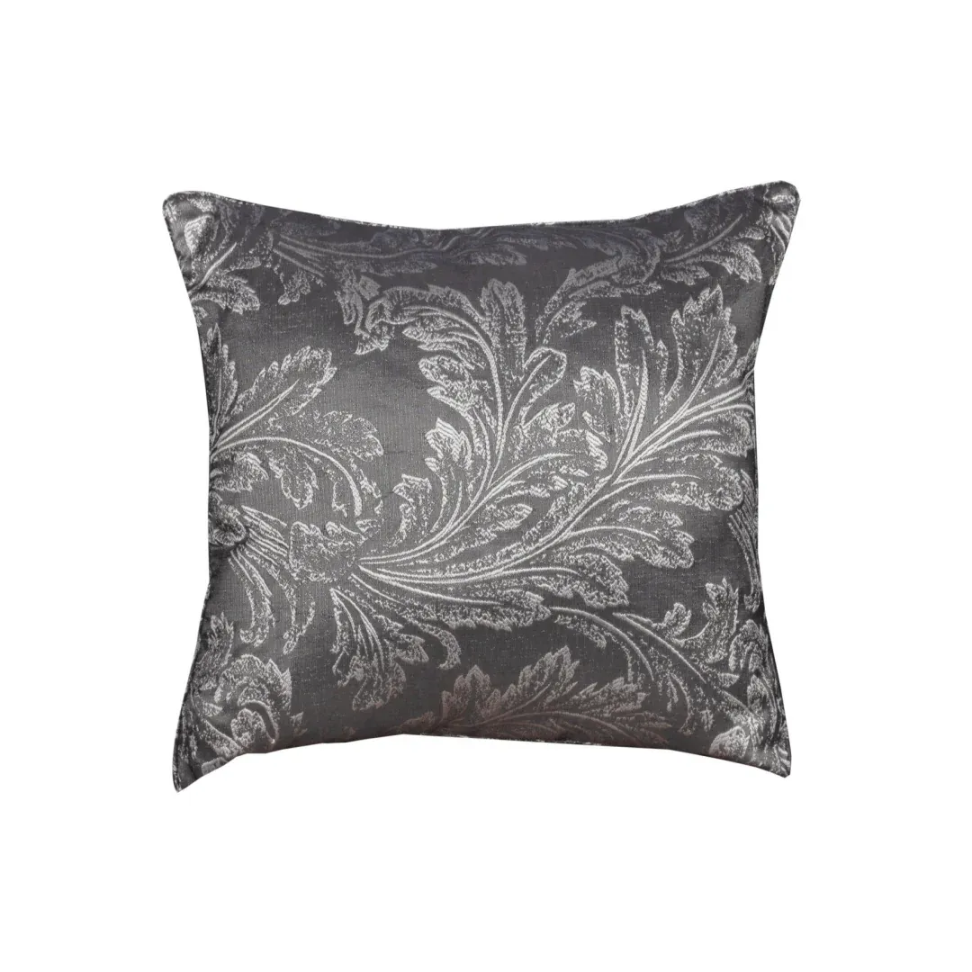 Cojín Jacquard Algodón Y Poliéster Diseño De Hojas Europeas